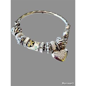 brighton charm bracelet with 10 Charms. Beautiful Spring Charm Bracelet